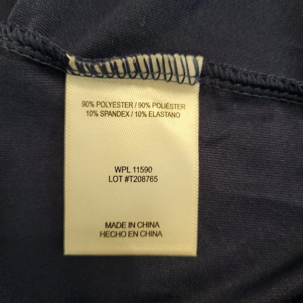 NWT 32 Degrees Blue V-Neck Workout Cuffed Tee XL - Picture 5 of 6